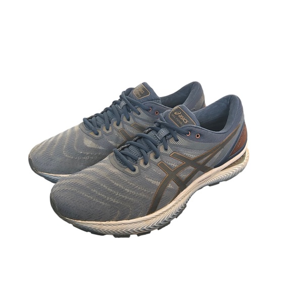 Asics Mens Gel Nimbus 22 1011A680 Blue Copper Running Shoes Sneakers Size 12.5 - Picture 3 of 13